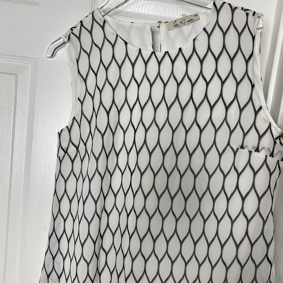 Irene Klairie Silk-Blend Sleeveless Shift Mini Dress Sz 40 - Picture 16 of 16